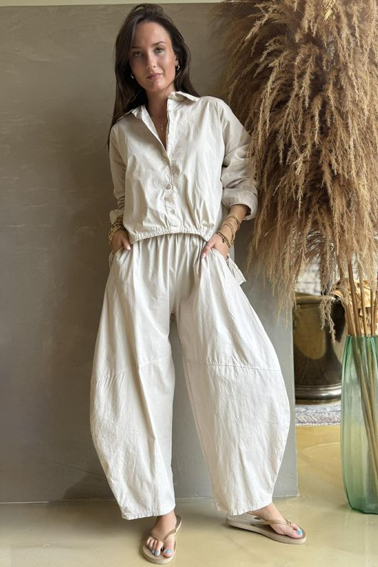 Paloma French Tuck Shirt Stone